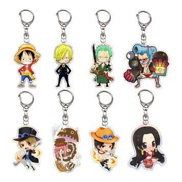 Акриловые брелки с героями One Piece