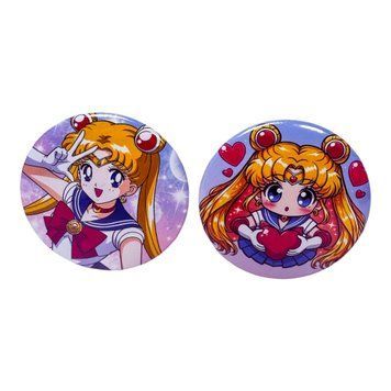 Значки металеві 56мм &laquo;sailor moon&raquo; 2 шт