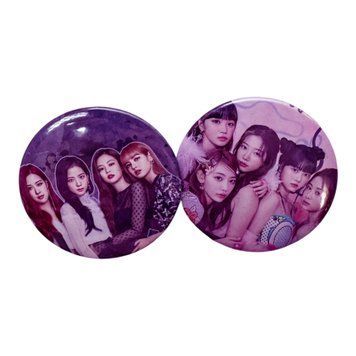 Значки металические 56мм &laquo;BLACKPINK&raquo; 2шт