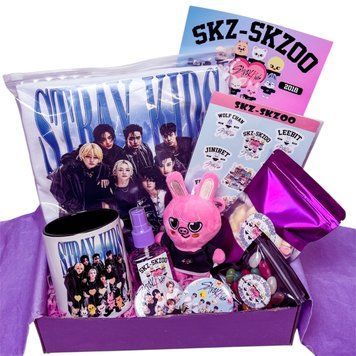 Подарунковий бокс з футболкою Stray Kids SKZOO (Бродячі діти)