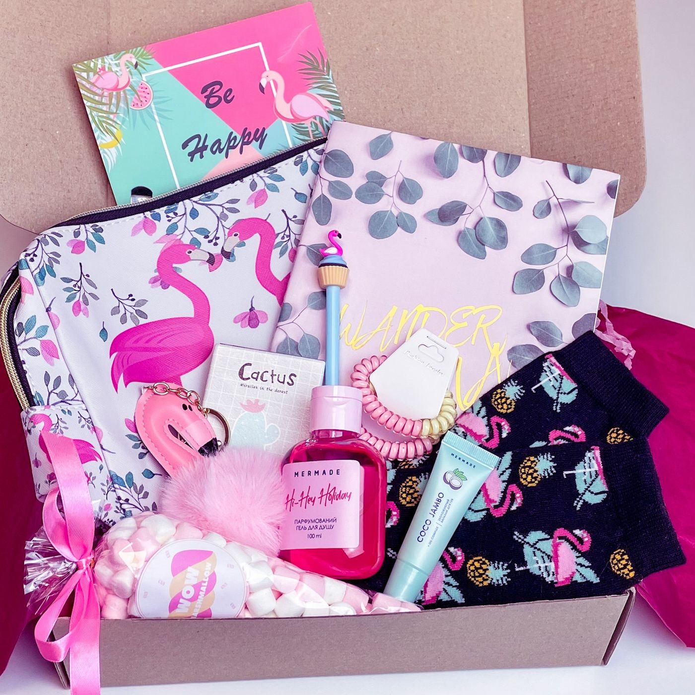 Подарунок бокс для дівчини WOW BOXES «Flamingo Box №10»