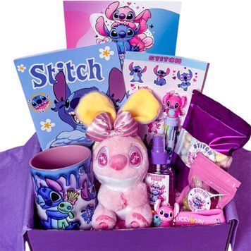 Подарунковий бокс  із іграшкою Стіч з бантом Candy