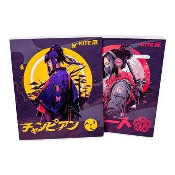 Учебная тетрадь "Kite" 48 л. | Kite Anime | софт-тач + УФ-лак
