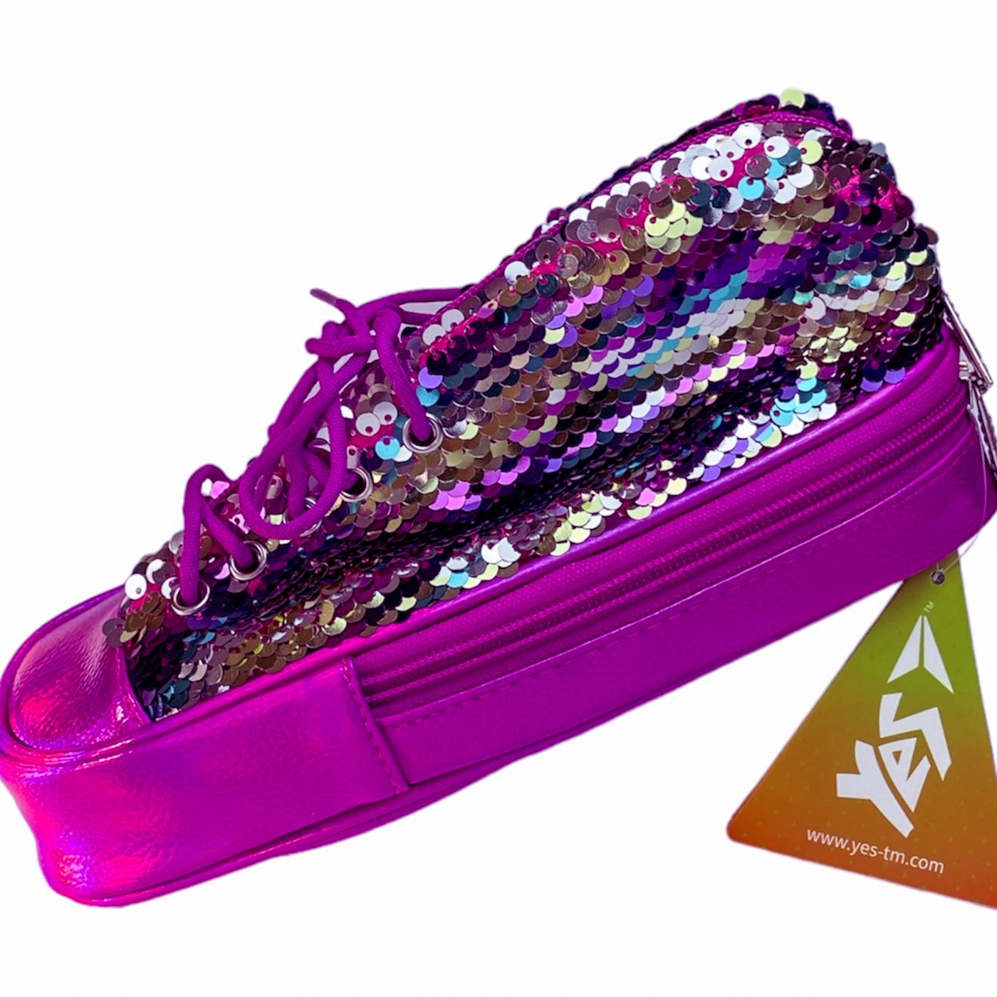 Пенал  YES  ''Sneakers with sequins''