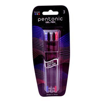 Ручка гелевая Pentonic набор 3 шт микс цветов 0.6 мм