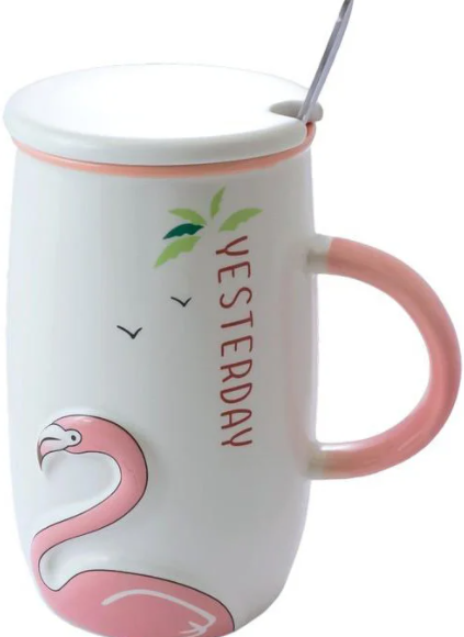 Чашка керамическая "Фламинго"