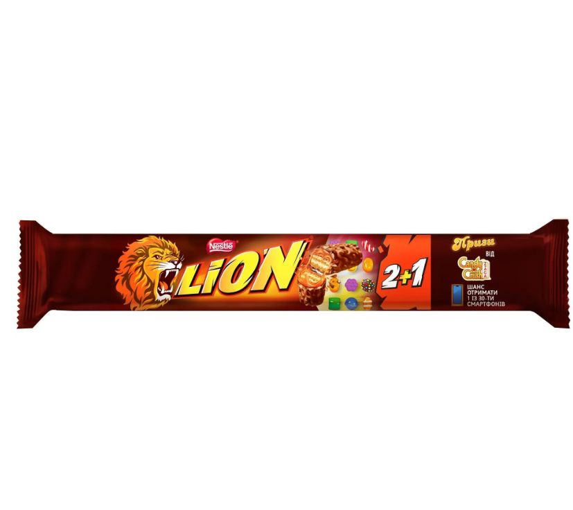 Шоколадний батончик Lion 2+1 90 г