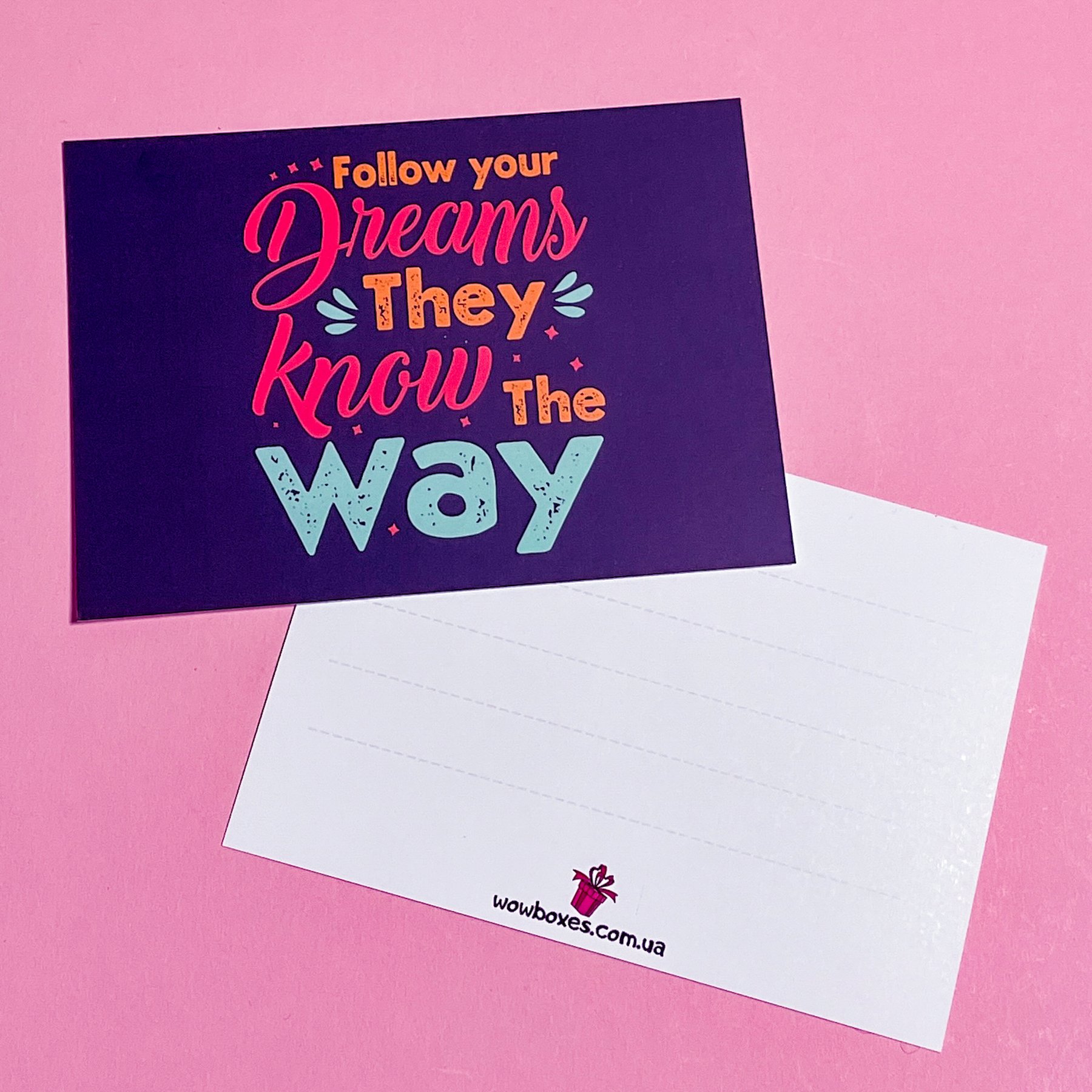 Листівка від WowBoxes "Follow your Dreams"