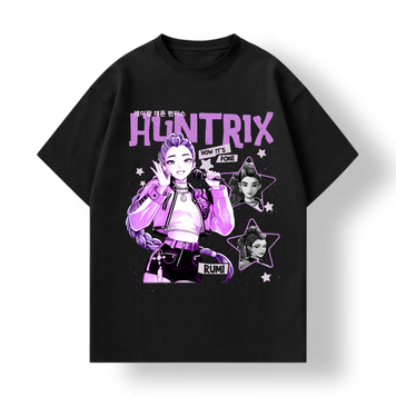 Футболка з трендовим принтом Hantrix Rumi K-pop Demon Hunter Rumi, чорна, Дитяча, 122-128