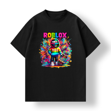 Футболка з трендовим принтом Roblox Boys - чорнгого кольору, Дитяча, 122-128