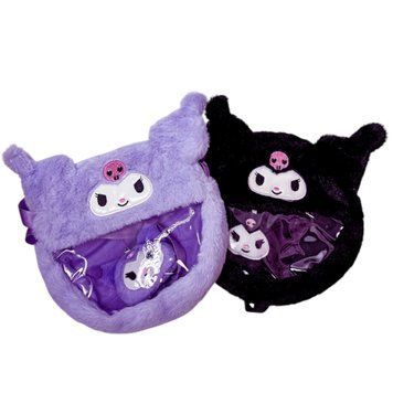 Сумочка дитяча хутряна з брелком Kuromi