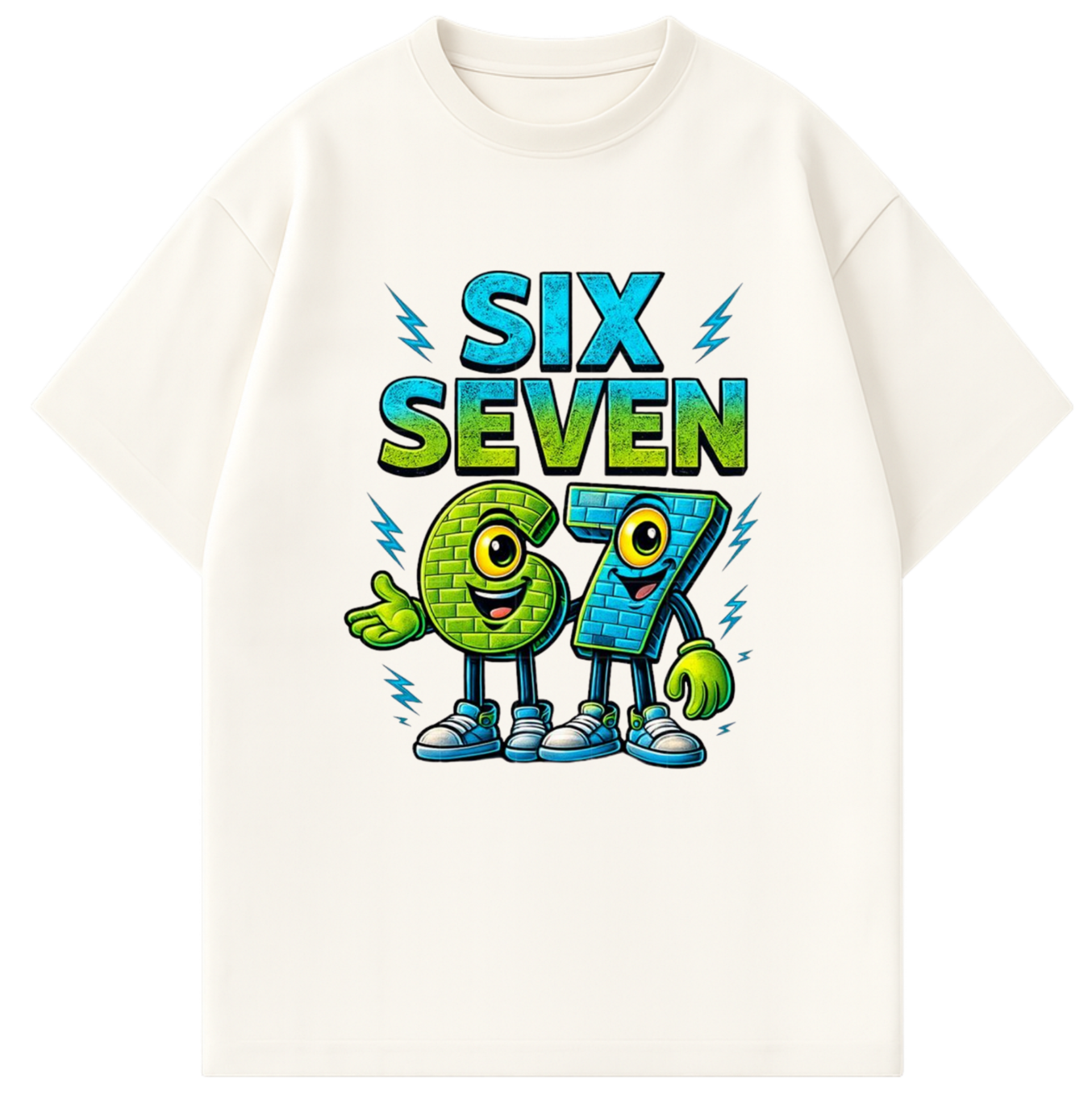 Футболка с трендовым принтом &nbsp;Six Seven 67, Детская, 110-116