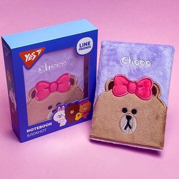 Блокнот хутряний "Line Friends Choco"
